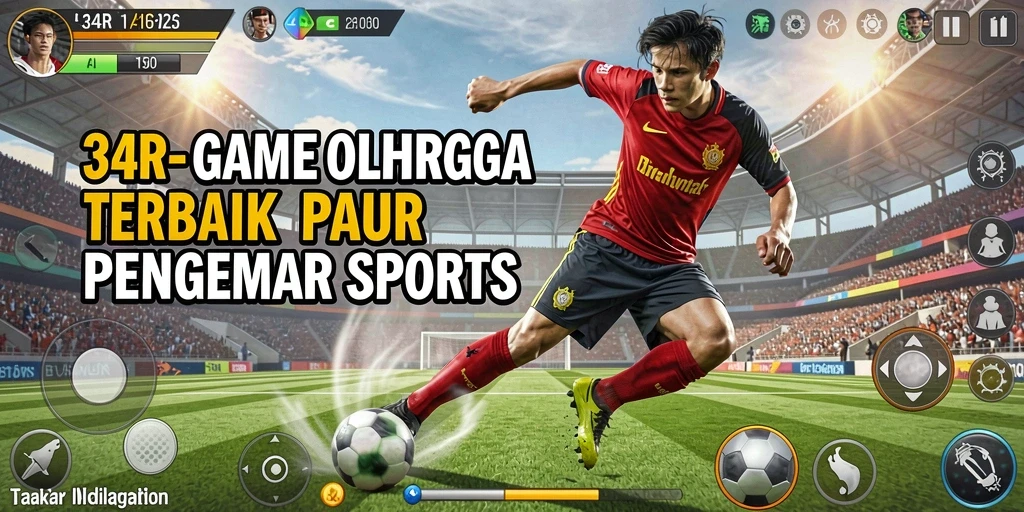 Screenshot gameplay 34R menampilkan aksi olahraga yang dinamis dan menarik.