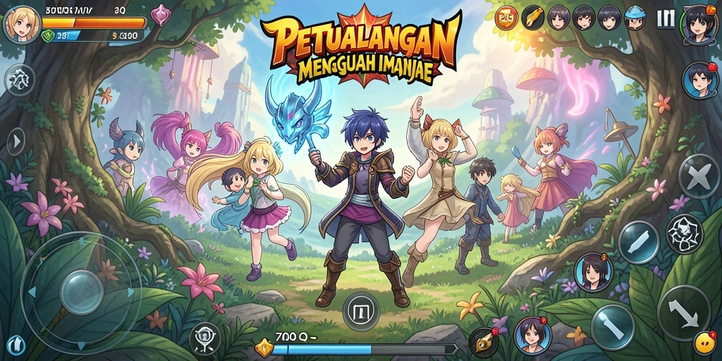 Screenshot utama <strong>700Q</strong> menampilkan pertarungan karakter anime yang intens.