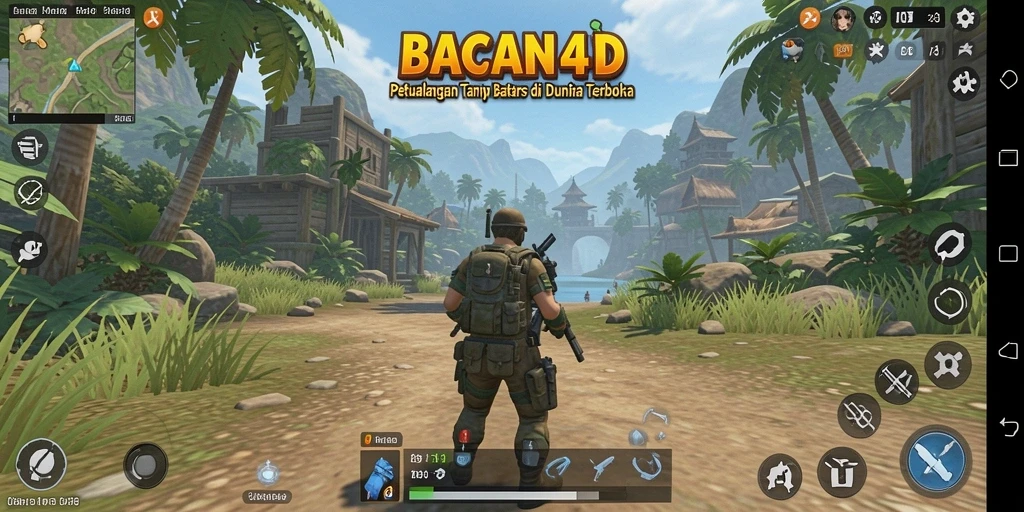 Tampilan gameplay seru dalam dunia terbuka BACAN4D.