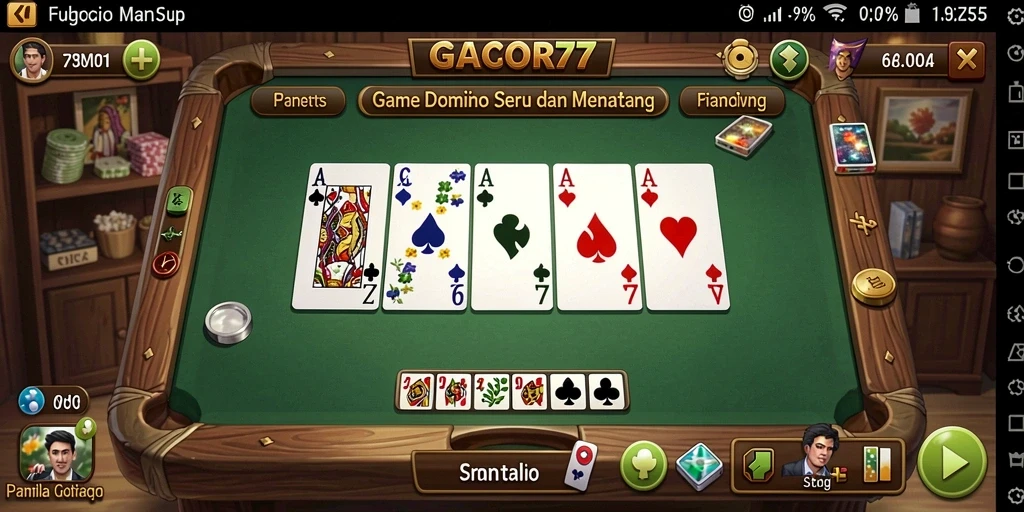 Tampilan gameplay Domino yang menarik dan interaktif.