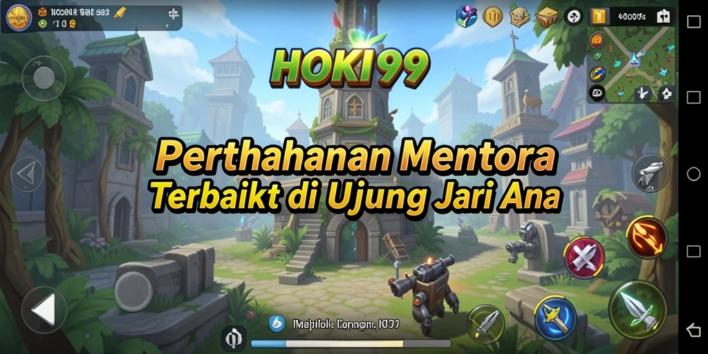 Gameplay seru HOKI99 dalam melawan musuh di Tower Defense.
