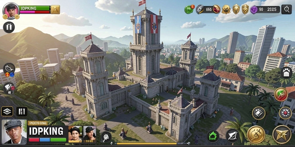 Tangkapan layar gameplay menampilkan aksi pertahanan menara yang seru.