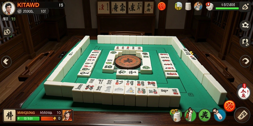 Screenshot permainan <strong>KITAWD</strong> menunjukkan gameplay Mahjong yang seru.