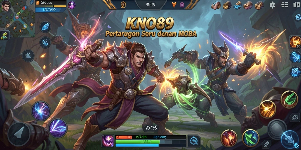 Screenshot KNO89 yang menunjukkan pertarungan tim yang intens dan seru.