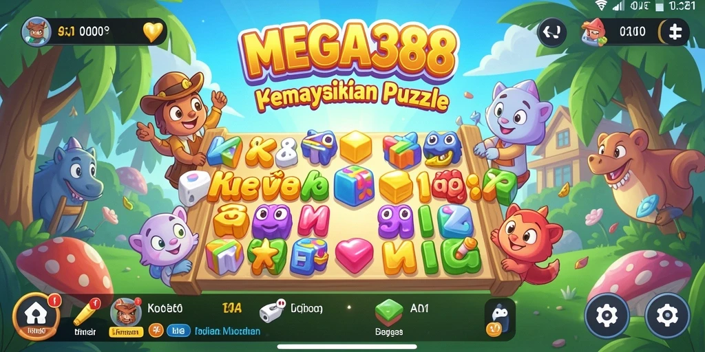 Tampilan gameplay puzzle yang menarik dan interaktif.
