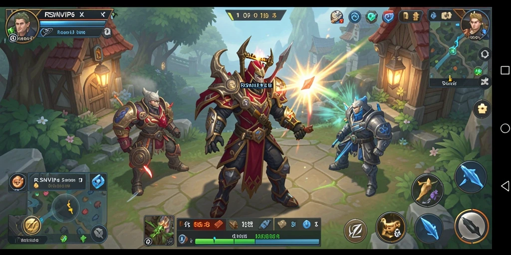 Tangkapan layar gameplay RSNVIP6 yang menunjukkan pertempuran strategi.