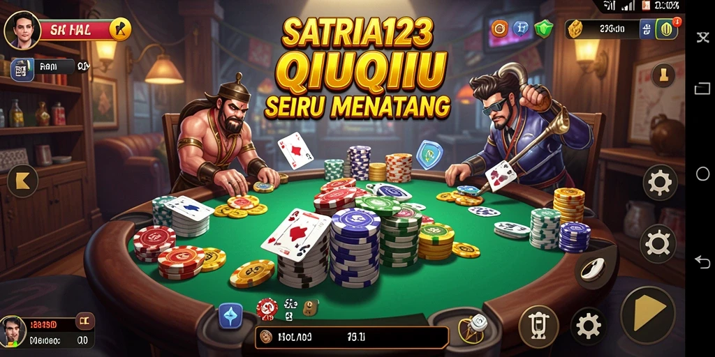 Menampilkan gameplay seru dari SATRIA123 dengan unsur strategi QiuQiu.