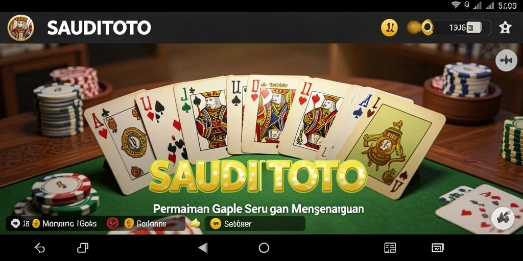 Tampilan gameplay seru dari SAUDITOTO dalam permainan Gaple.