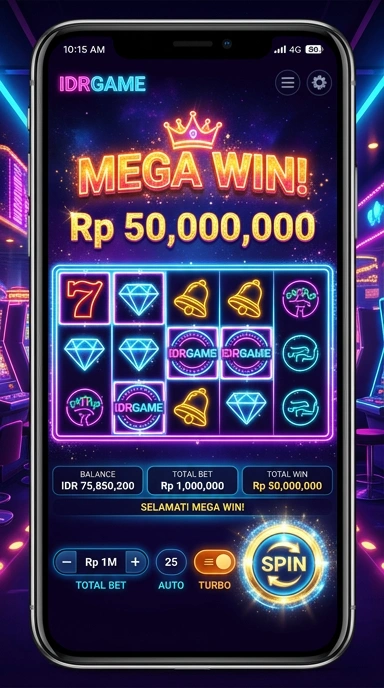 Tampilan aplikasi idrgame yang user-friendly.